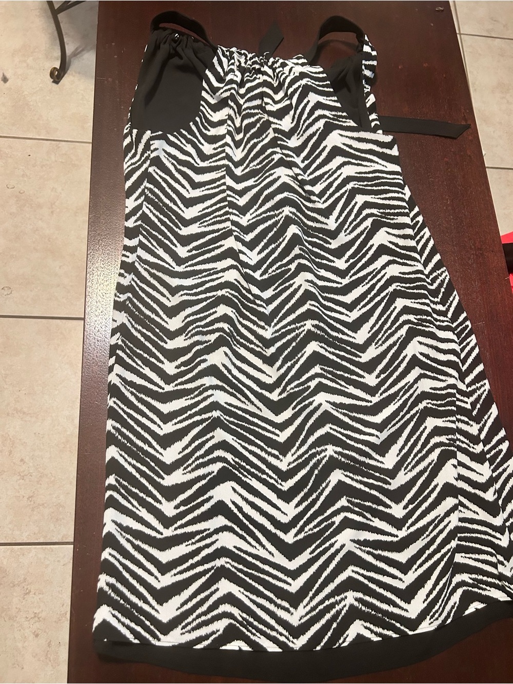 White House Black Market Black and White Zebra mini dress